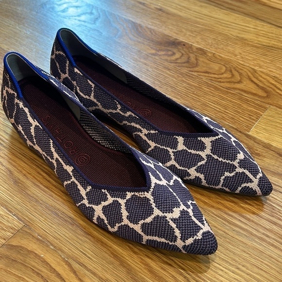 New Rothy’s the Point Violet giraffe slip on flares women’s size 10.5 purple - Picture 11 of 11